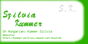 szilvia kummer business card